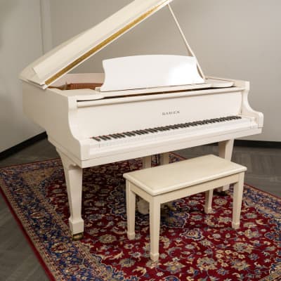 Samick 5'1" SG-155 Baby Grand Piano | Polished White image 2