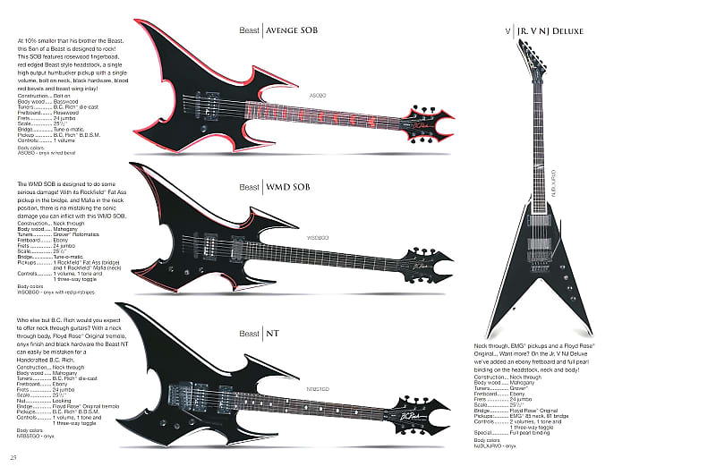 B.C. Rich Beast NT (NTBSTGO) Neck-Through OFR ebony f/board 2008 Black