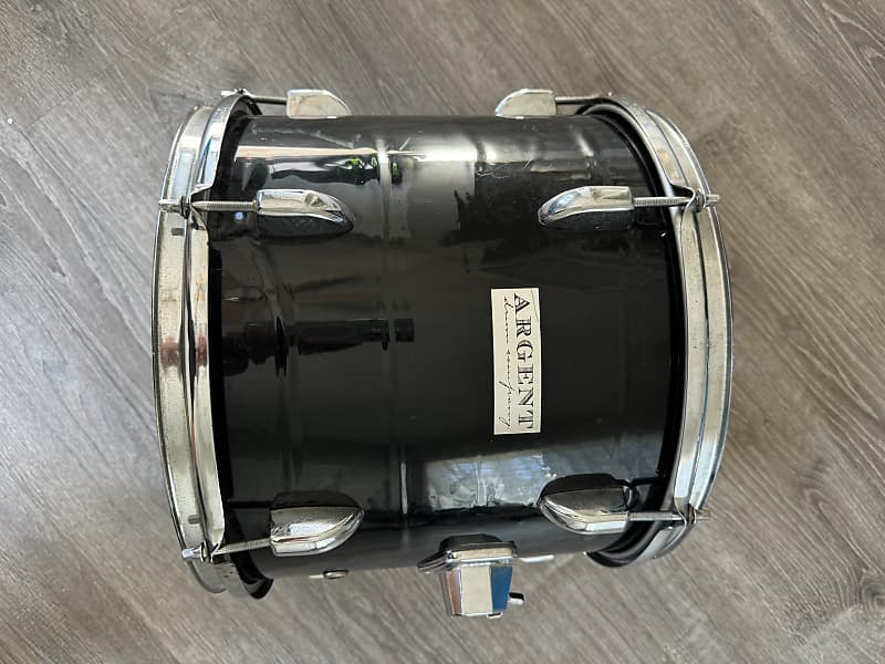 Argent Drum Company 13 Inch Tom Drum Nice Shell 3 Ply? with 5 Ply Reinforcement Rings Black Project image 1