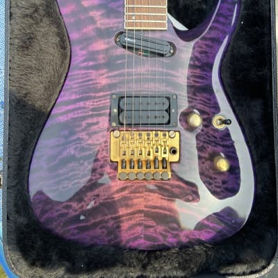 ESP Horizon 1992 Custom Shop Purple Quilt Top Gold Floyd Rose DiMarzio MIJ Japan Super S image 9