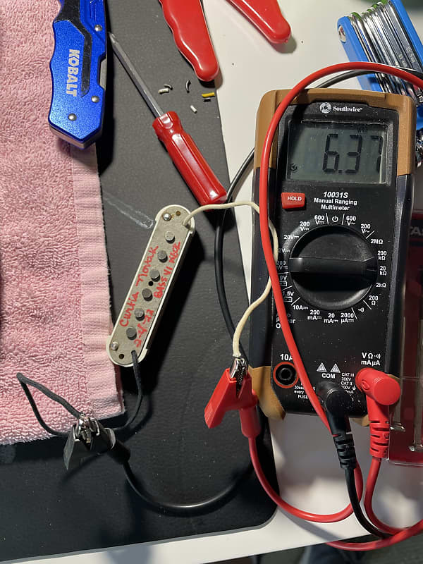 Curtis Novak Bass VI pickups complete set with claws and Reverb