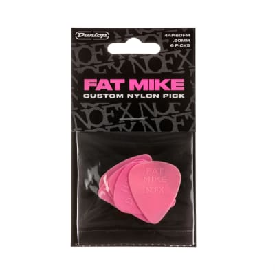 Dunlop Guitar Picks Fat Mike Custom Nylon .60mm NOFX 6 Picks image 1