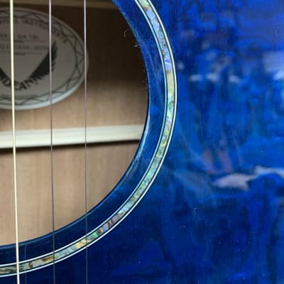 Dean AXS Dread Quilt Ash Trans Blue Acoustic Guitar B-stock Local Pickup image 7