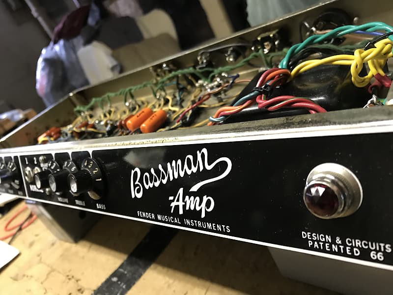 1966 Fender Blackface Bassman chassis only | Reverb