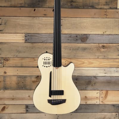 Godin A5 Ultra Natural Fretless 5-String Bass Natural w/ Gigbag image 4