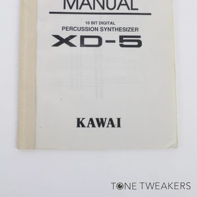 Kawai XD-5 Owners Manual Wave List MIDI Data Format Drum VINTAGE SYNTH DEALER