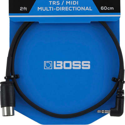 BOSS BMIDI-1-35 MIDI Cable - 2', Right Angle TRS / 5-Pin DIN for sale