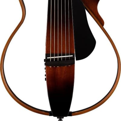 Yamaha SLG200S Steel-String Silent Guitar, Tobacco Brown Sunburst w/ Gig Bag image 2