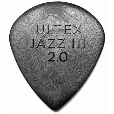 Dunlop 472R20 Ultex Jazz III 2.0mm Guitar Picks (24-Pack)