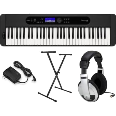 Casio CT-S400 Casiotone Portable Electronic Keyboard, Stand, AC Adapter, Headphones