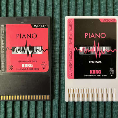 Korg Wavestation Piano WSC-01 PCM & WPC-01 Performance Data Cards 1990s