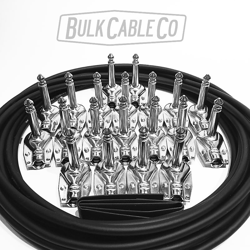 DIY Pedal Board Cable Kit 10 FX Patch Set 15 FT Mogami Reverb
