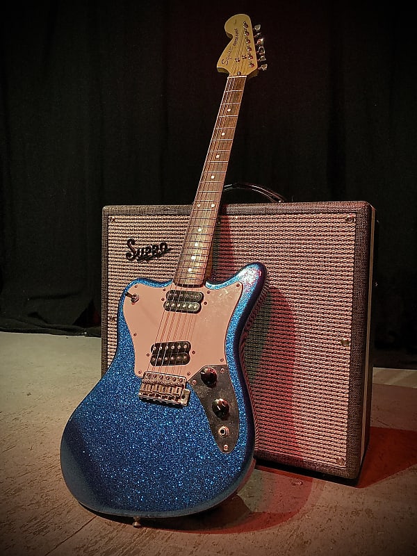 Squier Super-Sonic, Vista series 1997-98 - Blue Sparkle | Reverb