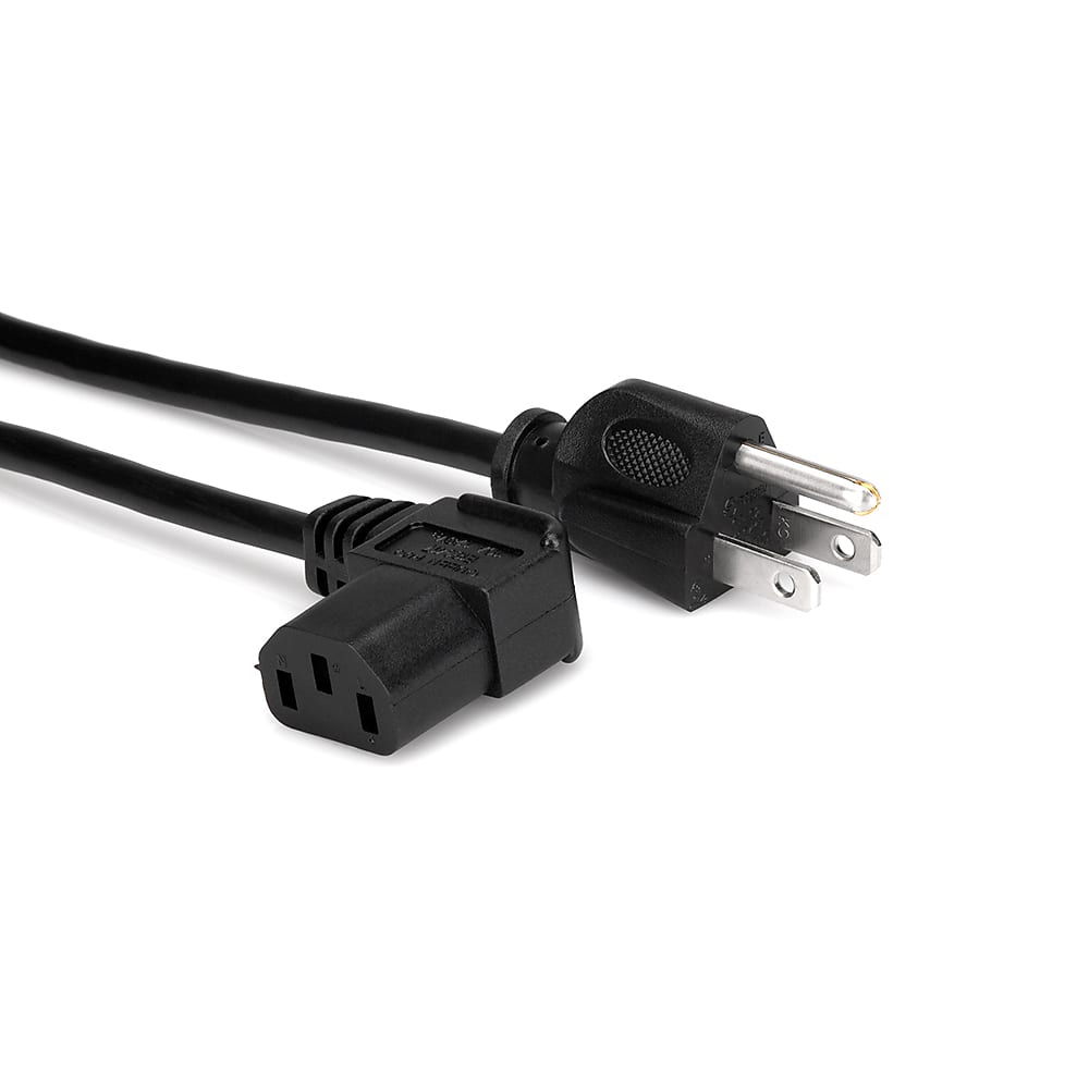 Hosa PWC-141R Right-Angle IEC C13 Power Cable - 1' | Reverb