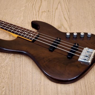 1988 Fender Jazz Bass JBR-80M Active Preamp Ash Body Walnut Japan MIJ Fujigen image 12