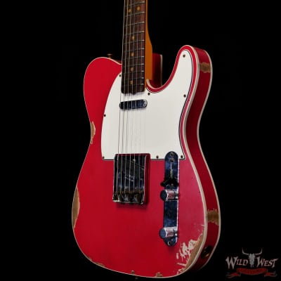 Fender Custom Shop 1962 Telecaster Custom Rosewood Slab Board Hand-Wound Pickups Relic Fiesta Red 7.10 lbs image 2