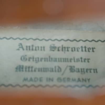 Vintage Anton Schroetter 3/4 Violin Mittenwald Germany for Restoration image 2