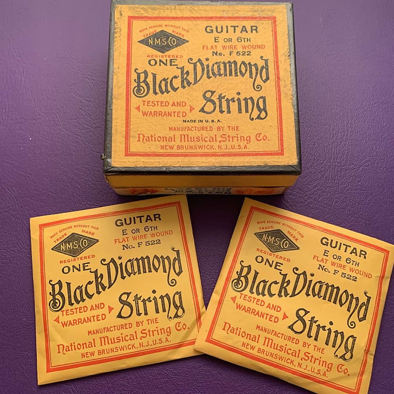 Vintage 1930s Black Diamond Guitar Strings