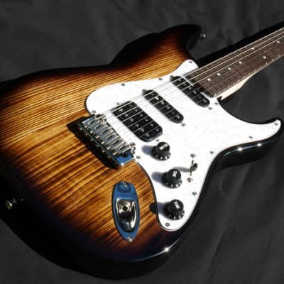 Bacchus G Studio Burnt Ash Black Hand Made Japan Craft Series Stratocaster Strat Type for sale