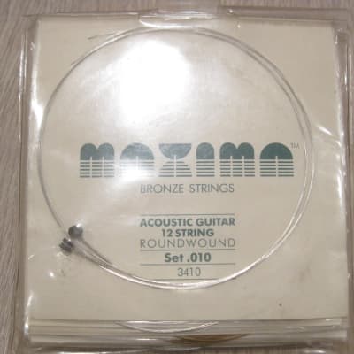 Maxima 3410 Bronze Round Wound 12-String Acoustic Guitar Strings for sale