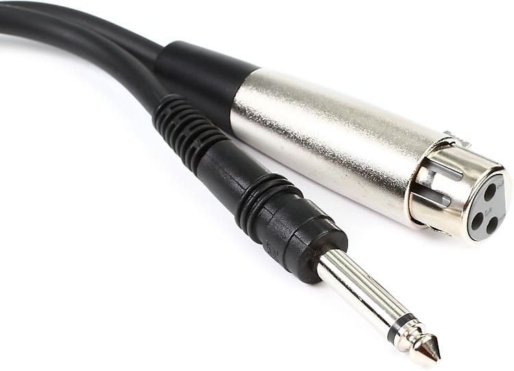 Hosa PXF-110 XLR Female to 1/4 inch TS Male Unbalanced Interconnect Cable - 10 foot image 1