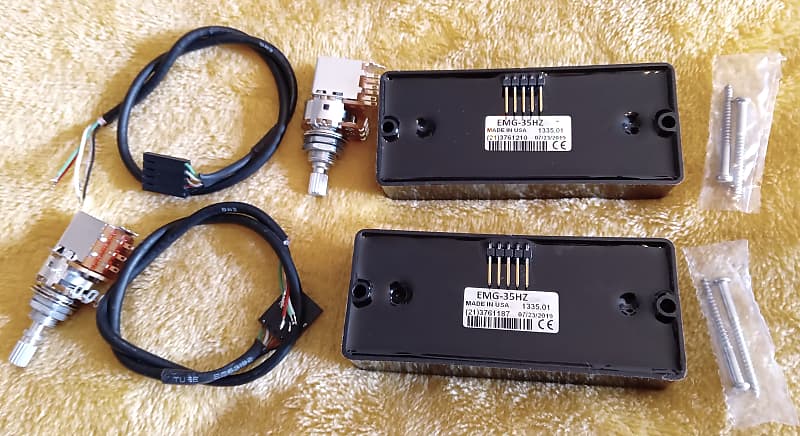 EMG 35HZ Passive Bass Humbucker Set, w/Push Pull Pots | Reverb