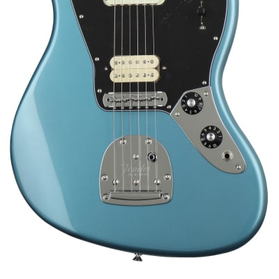 Fender Player Jaguar - Tidepool with Pau Ferro Fingerboard  Bundle with Fender Custom Shop Deluxe Guitar Care System - 4-Pack image 3