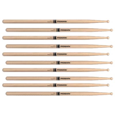 5 PACK Promark Finesse 5A Maple Drumstick, Small Round Wood Tip, RBM565RW image 1