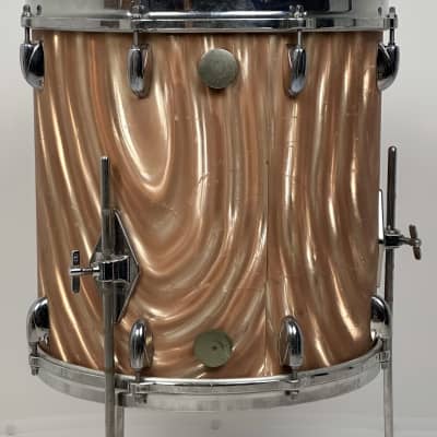 Gretsch 18/12/14" 1960's Round Badge Bop Drum Set - Sunset Satin Flame image 19