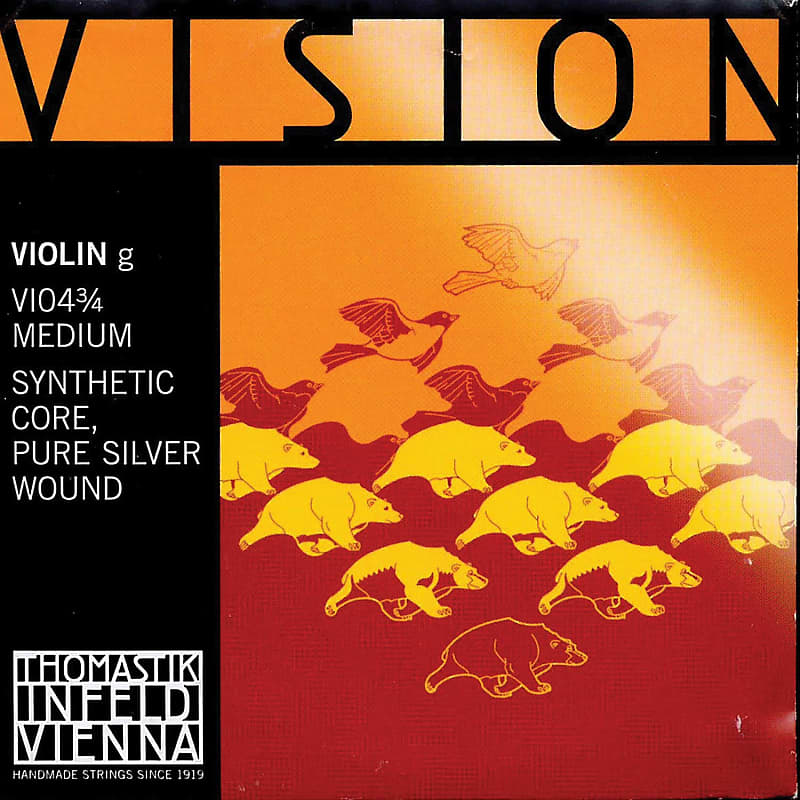 Thomastik Thomastik Vision 3/4 Violin G String - Medium - Silver/Synthetic image 1