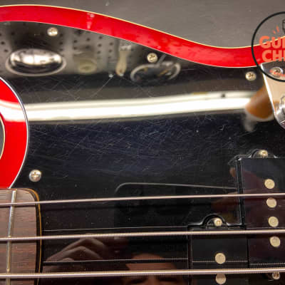 2007 Fender Japan AJB Aerodyne Jazz Bass Candy Apple Red image 9