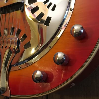 Immagine Jay Turser JT-900RES Resonator Acoustic Electric Guitar Cherry Sunburst - 13