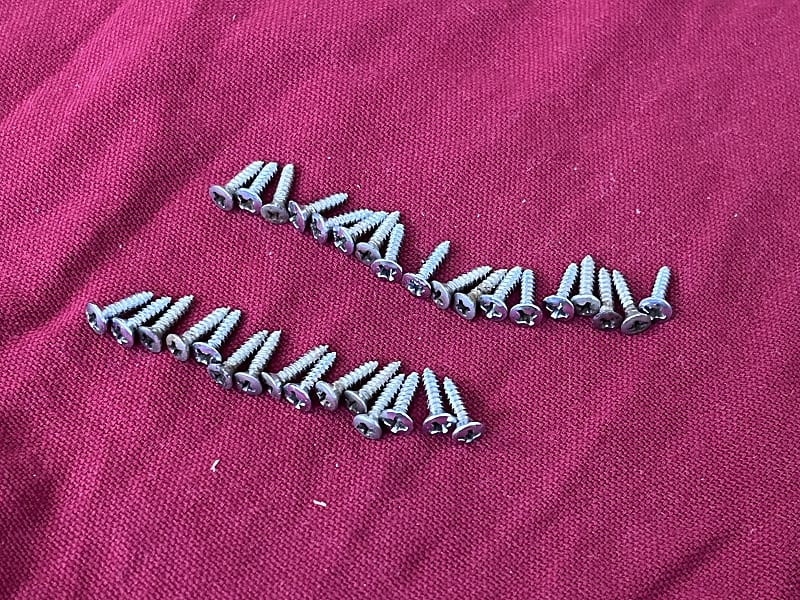 1966 Set Fender guitar bass pickguard screws Jazz Precision Reverb