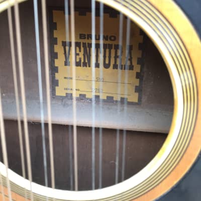 Vintage Bruno Ventura Matsumoku Japanese Made Model 5260 12 String Jumbo Acoustic Dreadnaught Guitar image 5