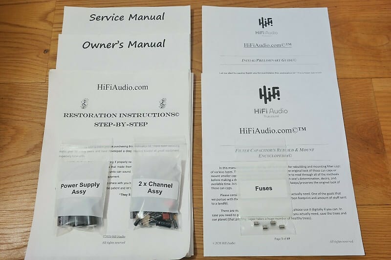 Leak stereo 30 restoration kit filter capacitor repair rebuild fix  			