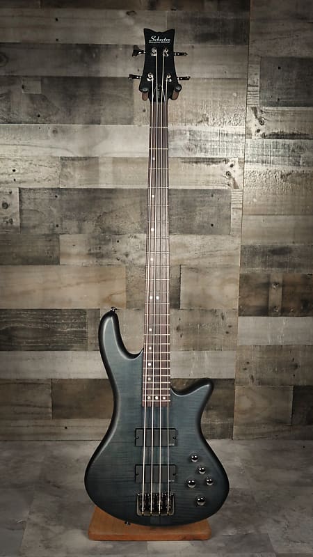 Schecter Stiletto Studio-4 See-Thru Black Satin (STBLS) Electric Bass Guitar B-Stock image 1