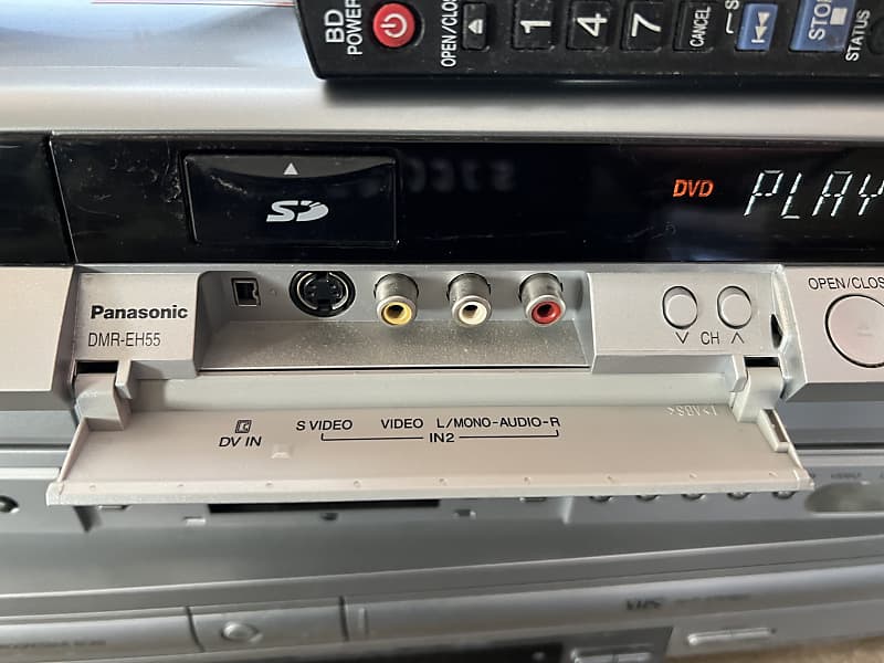 Panasonic DMR-EH55 HDMI DVR HDD DVD SD 200GB PVR Recorder Player w/ Remote  & RCA Cables; Tested