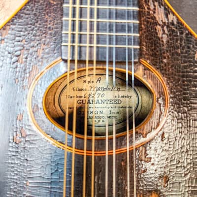 Used Vintage 1921 Gibson A Mandolin with hardshell case image 6