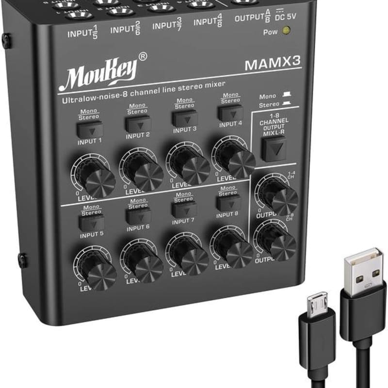 Cobra AUMX4 mini mixer 4 canali con Bluetooth e USB