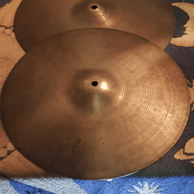 Vintage Zildjian 14" Hi Hats - 820g & 1315g - (see my other listings for two 20" vintage Zildjians to match!) image 1