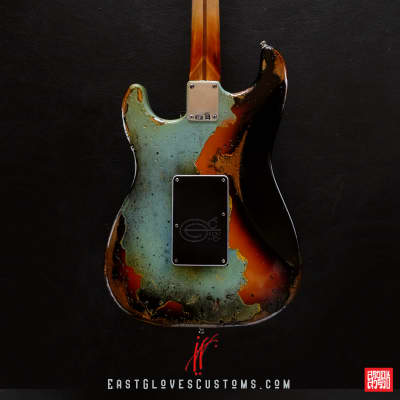 Fender Stratocaster Daphne Blue/Sunburst Heavy Aged Relic [$200 OFF for Limited Time Only] image 12