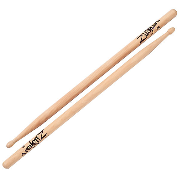 Zildjian 5BWN Hickory Series 5B Wood Tip Drum Sticks image 1