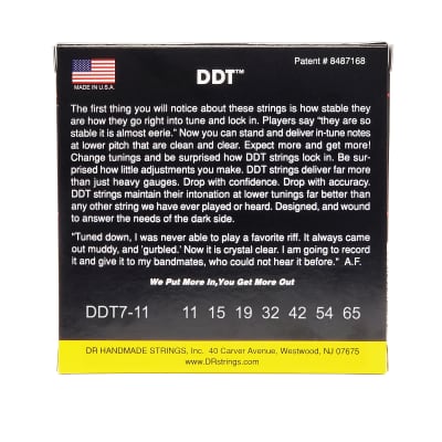 DR Strings DDT Drop Down Tuning Electric Guitar Strings: 7-String Heavy 11-65 image 3