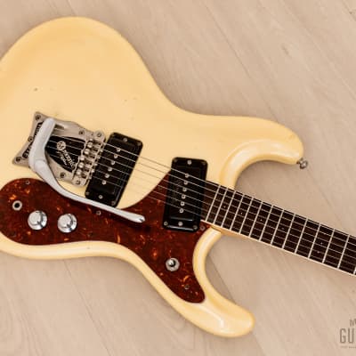 Mosrite Ventures Model Super Custom '65 Pearl White w/ Curtis Novak Pickups & Vibramute, Japan Kurokumo image 7