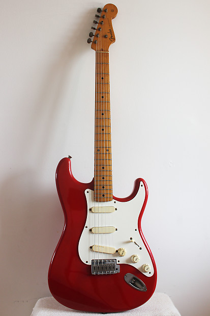 Used Fender Lace-Sensor Stratocaster Fiesta Red 1990 | Reverb