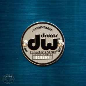 DW Collector's Series 13/16/22 3pc. Maple Drum Kit Blue Anodized Stainless Steel Lacquer w/Black Nickel Hdw image 3