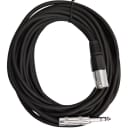 SEISMIC AUDIO - 25 Foot Black XLR Male to 1/4" TRS Patch Cable Snake Cords - NEW