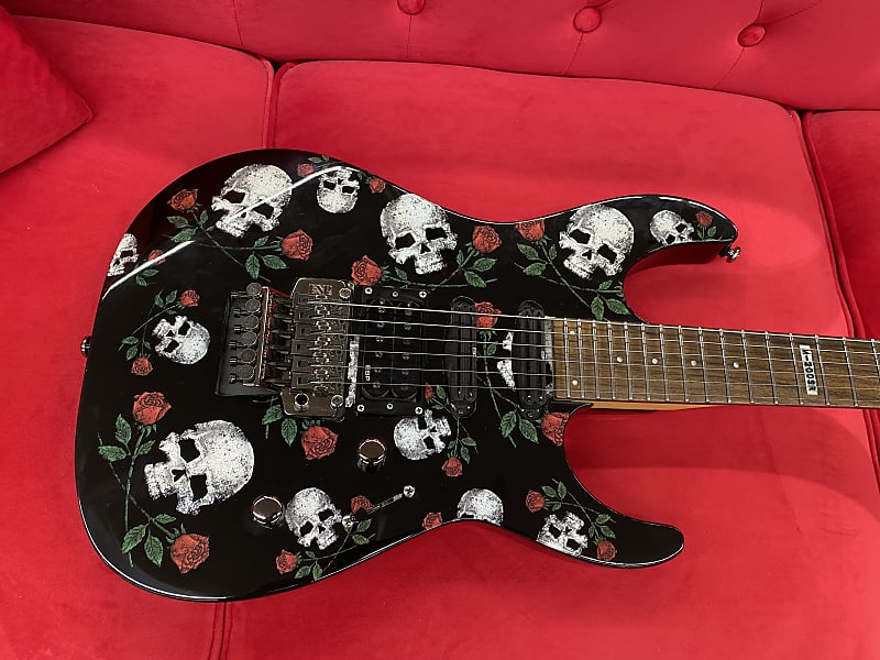 ESP LTD M200SR Skull & Roses Electric Guitar Reverb