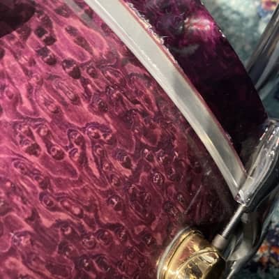 Carmine Appice’s Complete Mapex Orion Series Set, 6-Piece Plus Hardware and Cases! Excellent!! - Birdseye Transparent Violet image 25