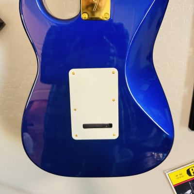1996 Fender Stratocaster MIM w/EMG DG20 David Gilmour Loaded pickguard - Midnight Blue image 8